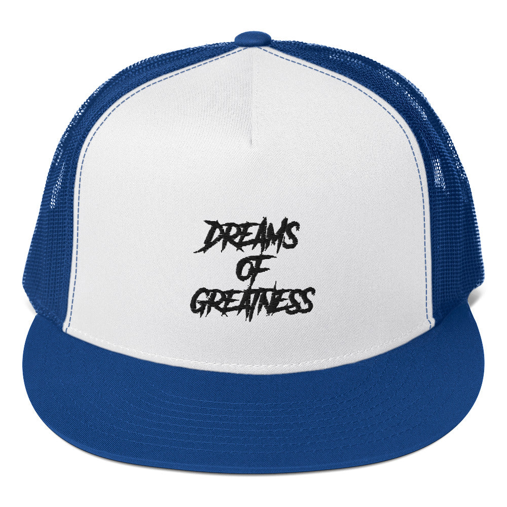 DREAMS OF GREATNESS New School Trucker Cap (Snap Back)