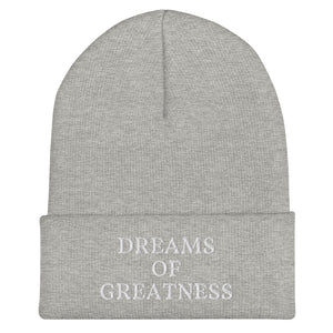 DREAMS OF GREATNESS Beanie (WHITE)