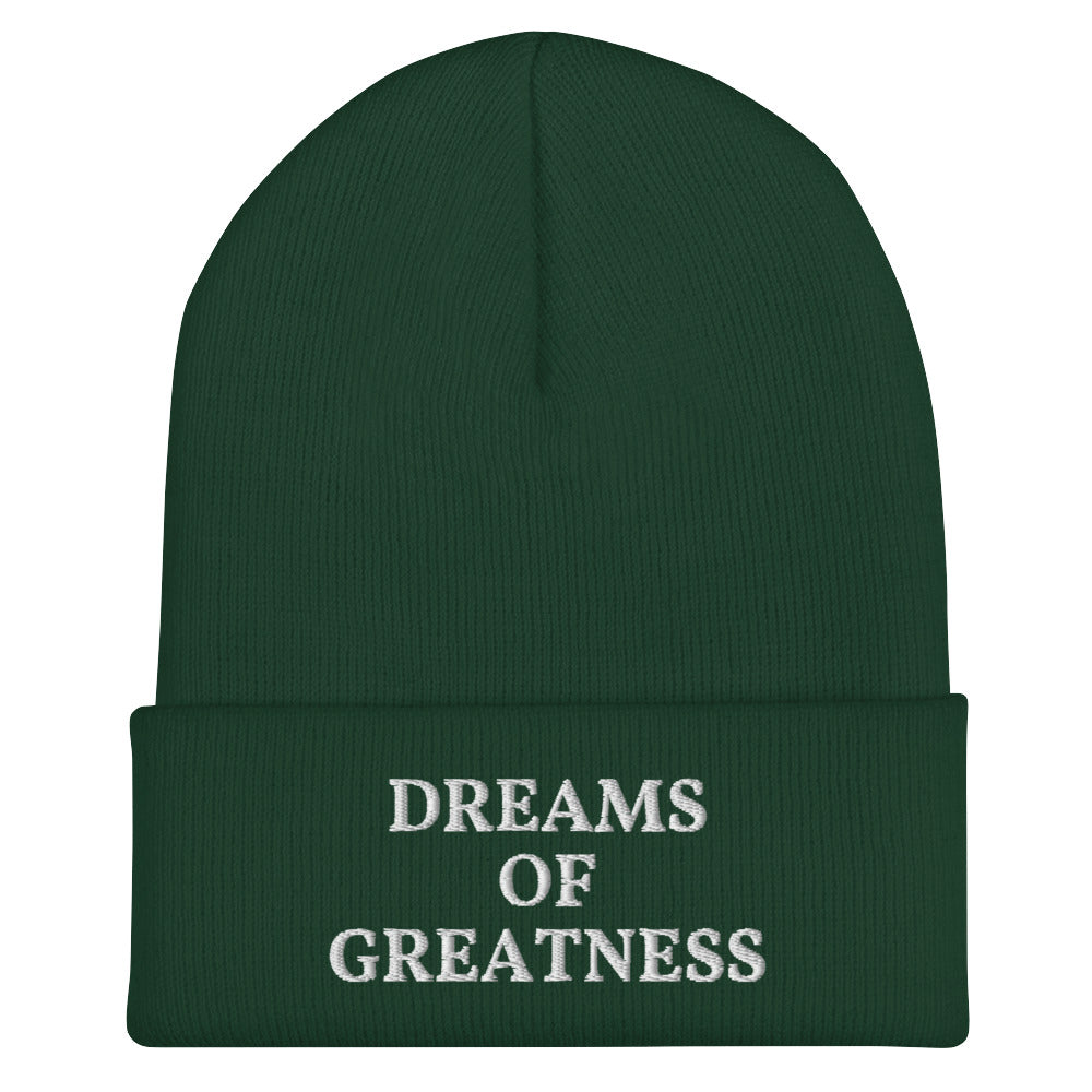 DREAMS OF GREATNESS Beanie (WHITE)