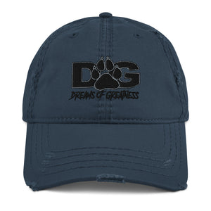 Paw Print New School Distressed Dad Cap