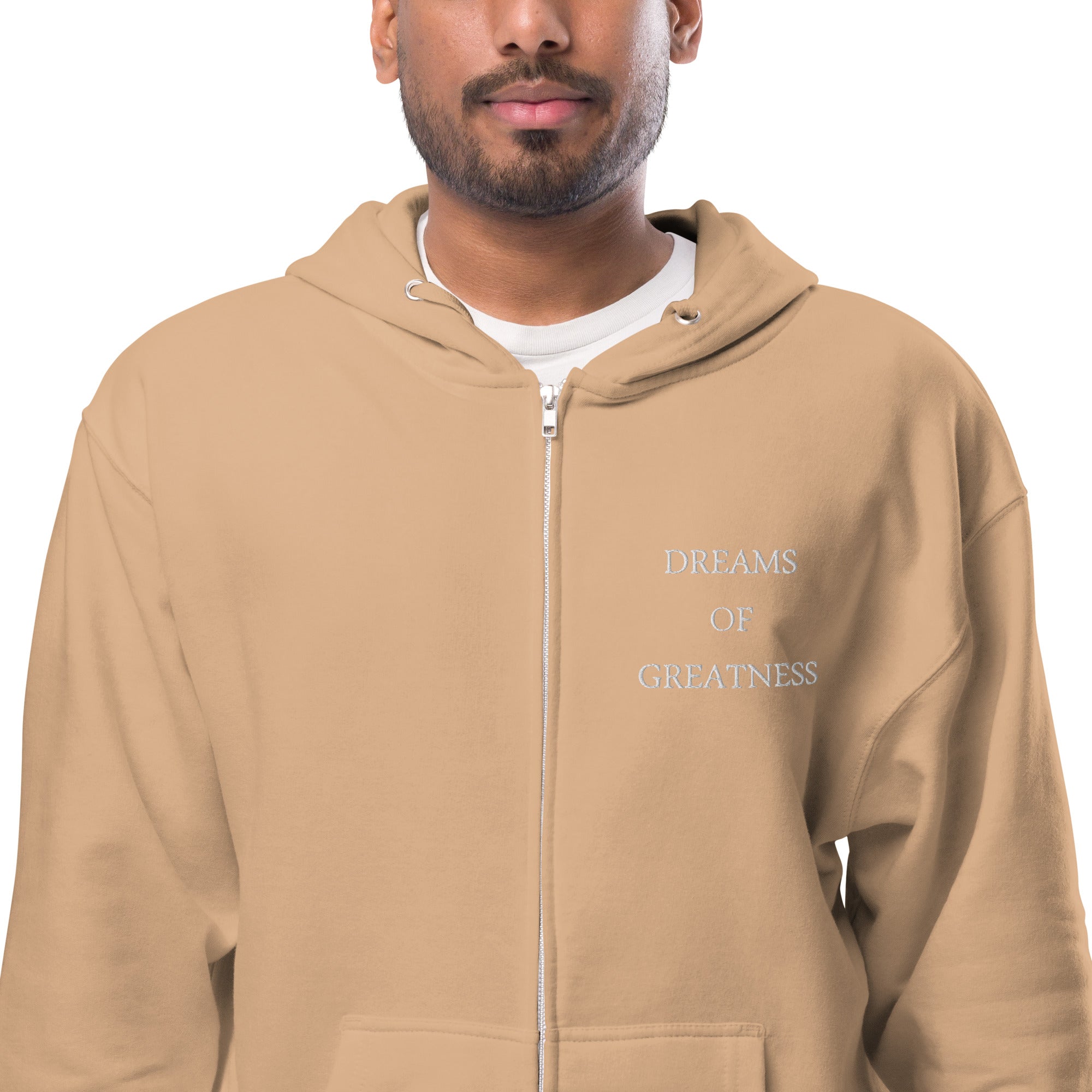 DREAMS OF GREATNESS OG Big Back Fleece Zip Up Hoodie