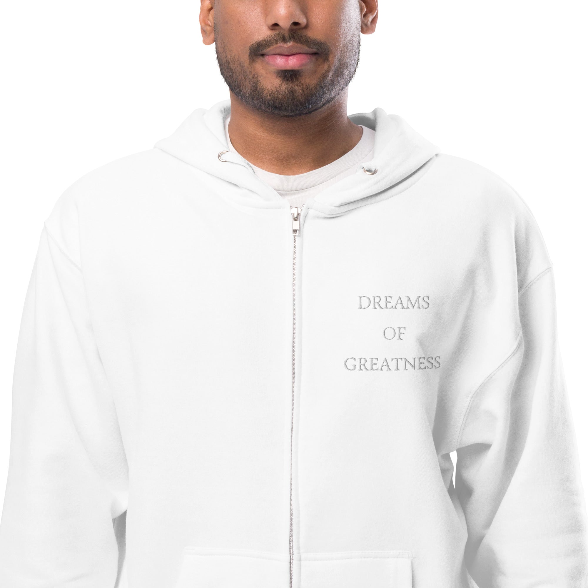 DREAMS OF GREATNESS OG Big Back Fleece Zip Up Hoodie