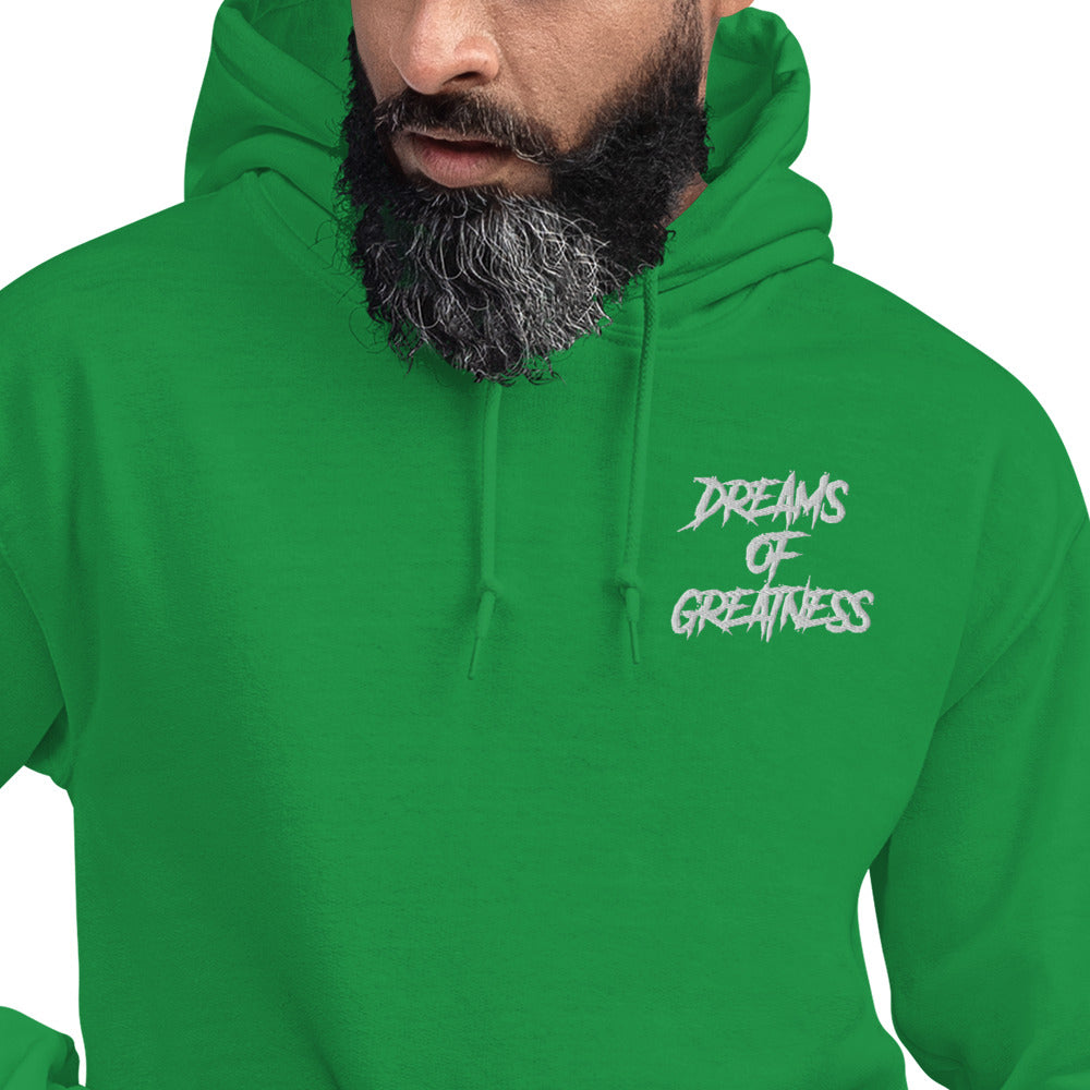 DREAMS OF GREATNESS New School Big Back Pull Over Hoodie (BIGGER SIZES)