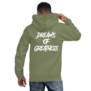 DREAMS OF GREATNESS New School Big Back Pull Over Hoodie (BIGGER SIZES)